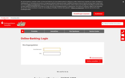 Online-Banking: Login - Kreissparkasse Saarpfalz