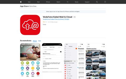 ‎Vodafone Kabel Mail & Cloud im App Store