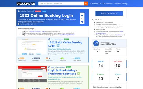 1822 Online Banking Login - Logins-DB