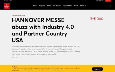 Industrie 4.0: HANNOVER MESSE abuzz with Industry 4.0 and ...