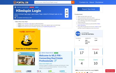 H3mlspin Login - Portal-DB.live