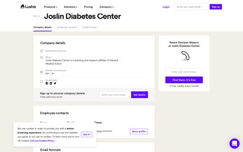 Joslin Diabetes Center - Email Address Format & Contact ...