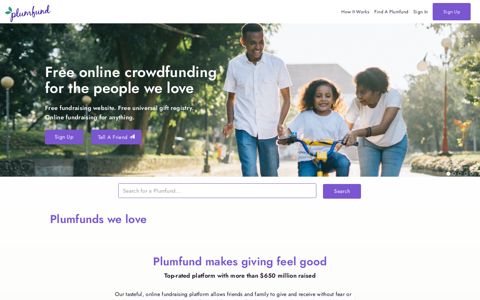 Plumfund: Free online crowdfunding and fundraising website