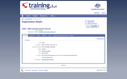 31261 - HBA Learning Centres Pty Ltd - training.gov.au