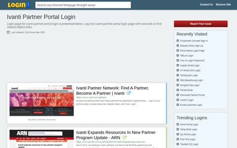 Ivanti Partner Portal Login - Loginii.com