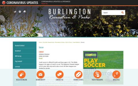 Soccer | Burlington, NC - Official Website