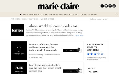 Fashion World Discount Codes | 30% Off In December 2020 ...