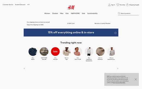 H&M | Online Fashion, Homeware & Kids Clothes | H&M US