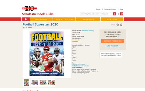 Football Superstars 2020 - Scholastic Book Clubs