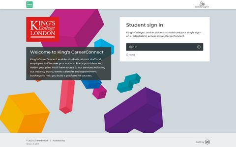 Student sign in - King's College London - TARGETconnect