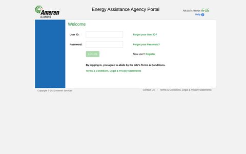 Welcome - Ameren Energy Assistance Agency Portal