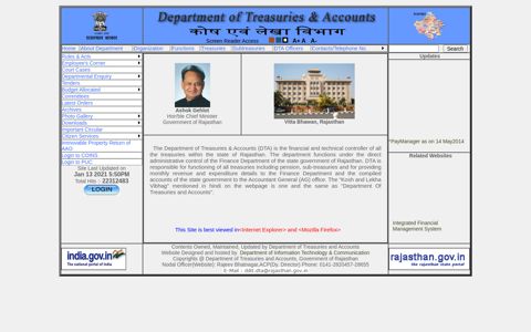 Directoriate of Treasuries & Accounts (DTA)