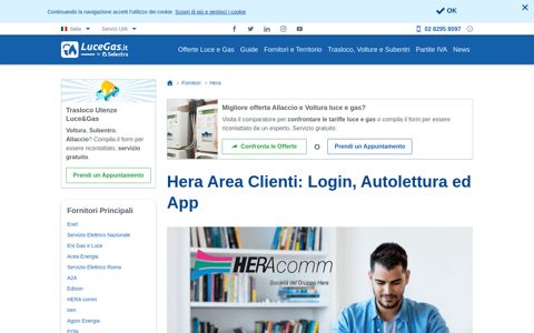 Hera Area Clienti: Login, Autolettura ed App - Luce-Gas.it