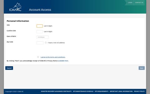 Set Up Your Online Access - ICMA-RC Account Access