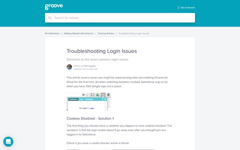 Troubleshooting Login Issues | Groove Help Center