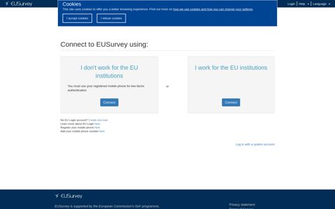 EUSurvey - Login - European Commission