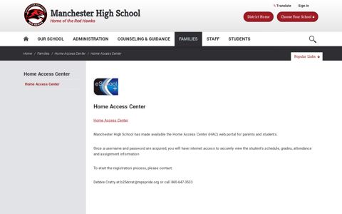 Home Access Center - Manchester Public Schools