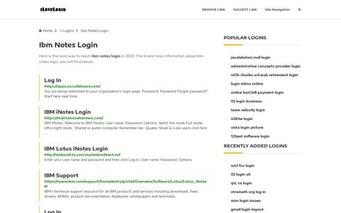 Ibm Notes Login ❤️ One Click Access - iLoveLogin
