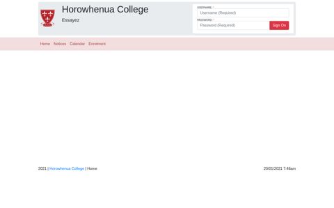 Horowhenua College KAMAR Portal