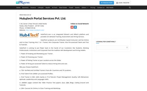 Hub4tech Portal Services Pvt. Ltd. Press Release, Hub4tech Portal ...
