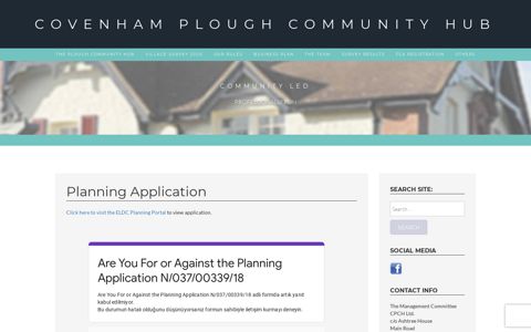 Planning Application – Covenham Plough Community Hub