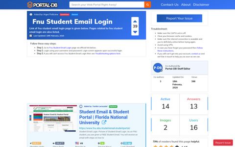 Fnu Student Email Login - Portal Homepage