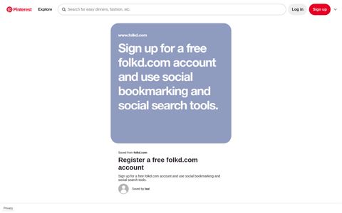 Sign up for a free folkd.com account and use social ... - Pinterest