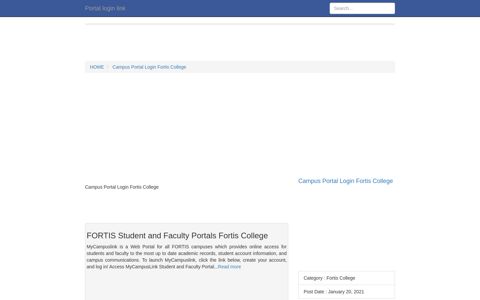 [LOGIN] Campus Portal Login Fortis College FULL Version HD ...