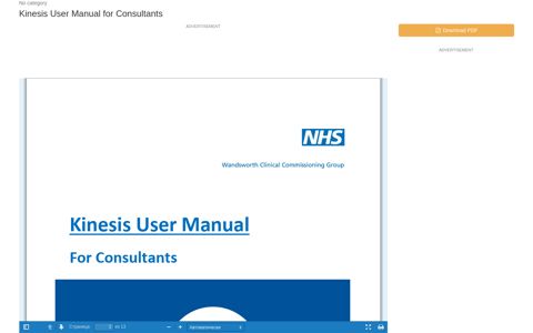Kinesis User Manual for Consultants | Manualzz