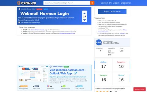 Webmail Harman Login - Portal-DB.live