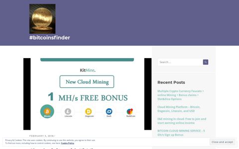 Cloud mining with KitMine – #bitcoinsfinder