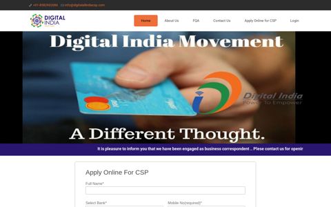 Apply Online for CSP | All Banking CSP | Digital All India CSP