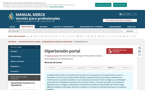Hipertensión portal - Trastornos hepáticos y biliares - Manual ...