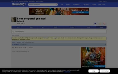 i love the portal gun mod - Fallout 4 - GameFAQs - GameSpot