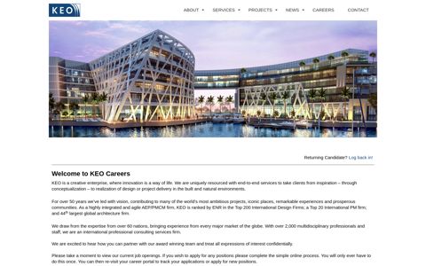KEO International Consultants | Careers Center | Welcome