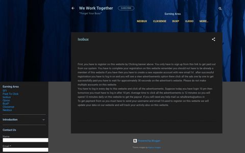 Isobux - We Work Together - blogger