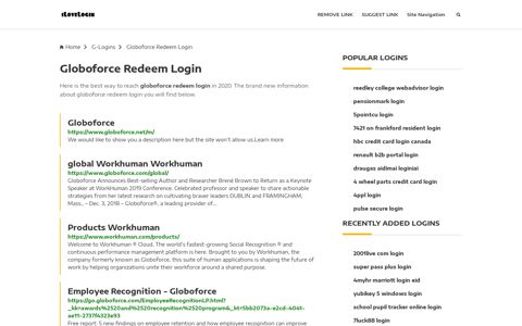 Globoforce Redeem Login ❤️ One Click Access - iLoveLogin