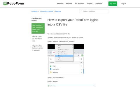 How to export your RoboForm logins into a CSV file – RoboForm