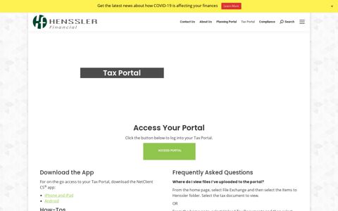 Tax Portal - Henssler Financial