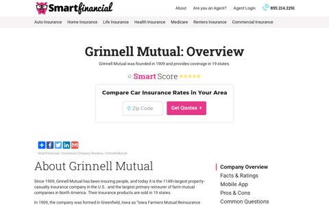 Grinnell Mutual Insurance Review, Ratings, & Rates ...