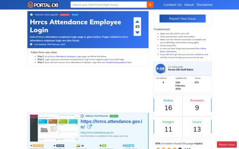 Hrrcs Attendance Employee Login - Portal-DB.live