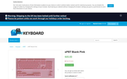 ePBT Blank Pink | mykeyboard.eu