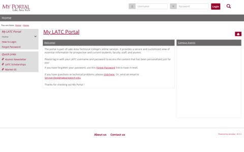 My LATC Portal: Home