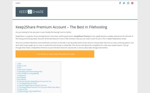 Keep2Share Premium Account – The Best in Filehosting
