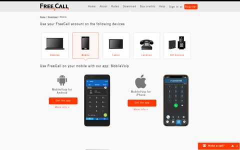 MobileVOIP App - FreeCall