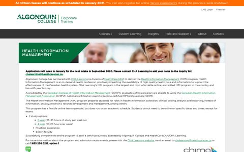 Health Information Management - Corporate Training