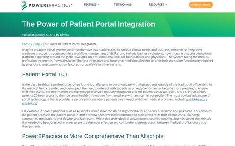 The Power of Patient Portal Integration - Power2Practice