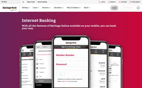 Heritage Online Internet Banking | Ways to Bank |Heritage Bank