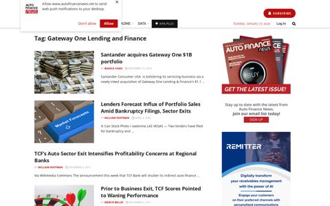 Gateway One Lending and Finance | | Auto Finance News