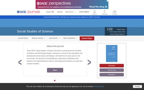 Social Studies of Science: SAGE Journals